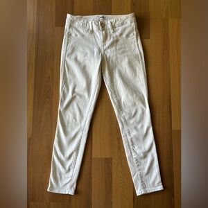 Paige Verdugo Crop white denim skinny jeans 26